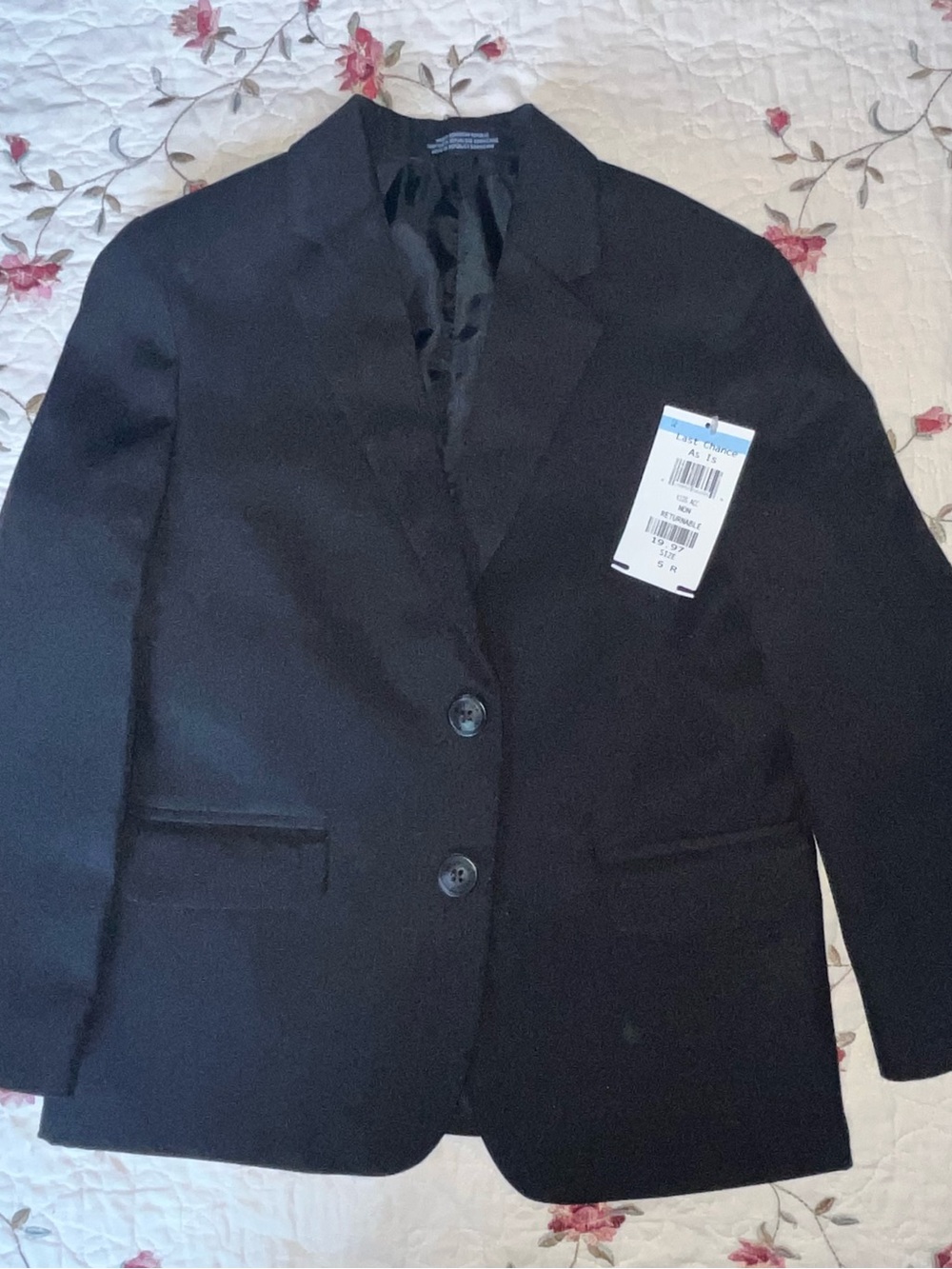 Nautica Boys' Black Two-Button Blazer